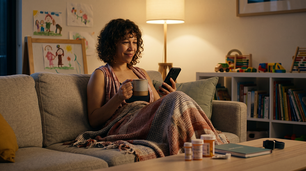 Sarah tracking health at home